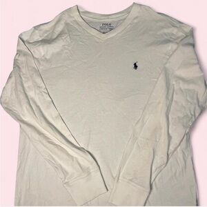 Polo Raulph Lauren V Neck Shirt White